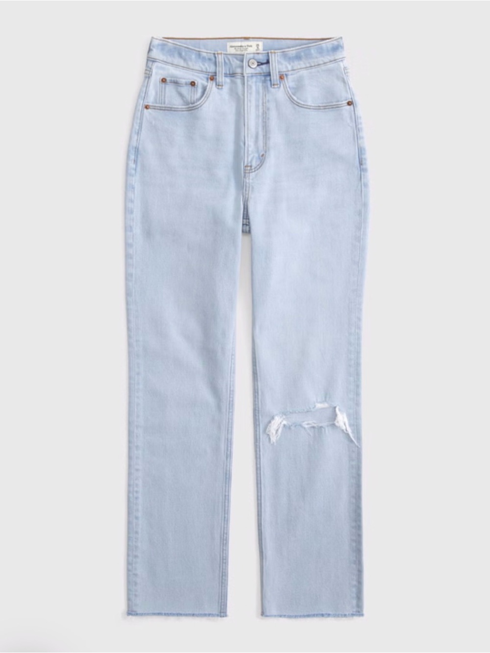 Abercrombie & Fitch Pale Blue Straight Leg Jeans